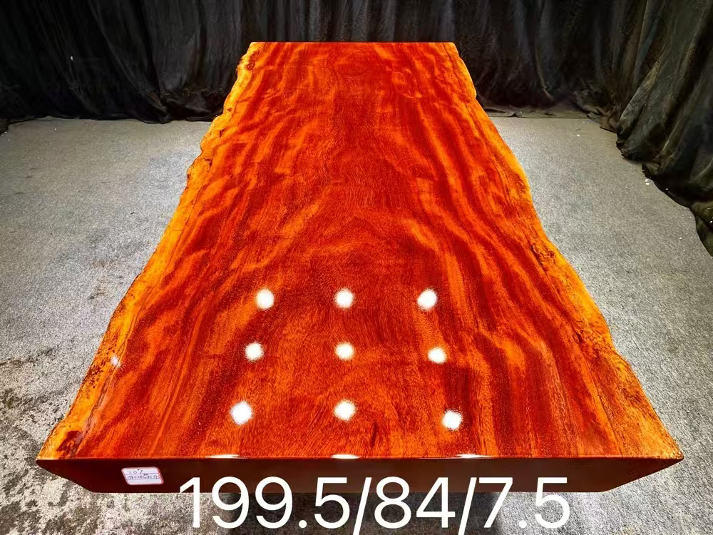 红塔利 实木大板 精品纹路 自然边199-84-7.5