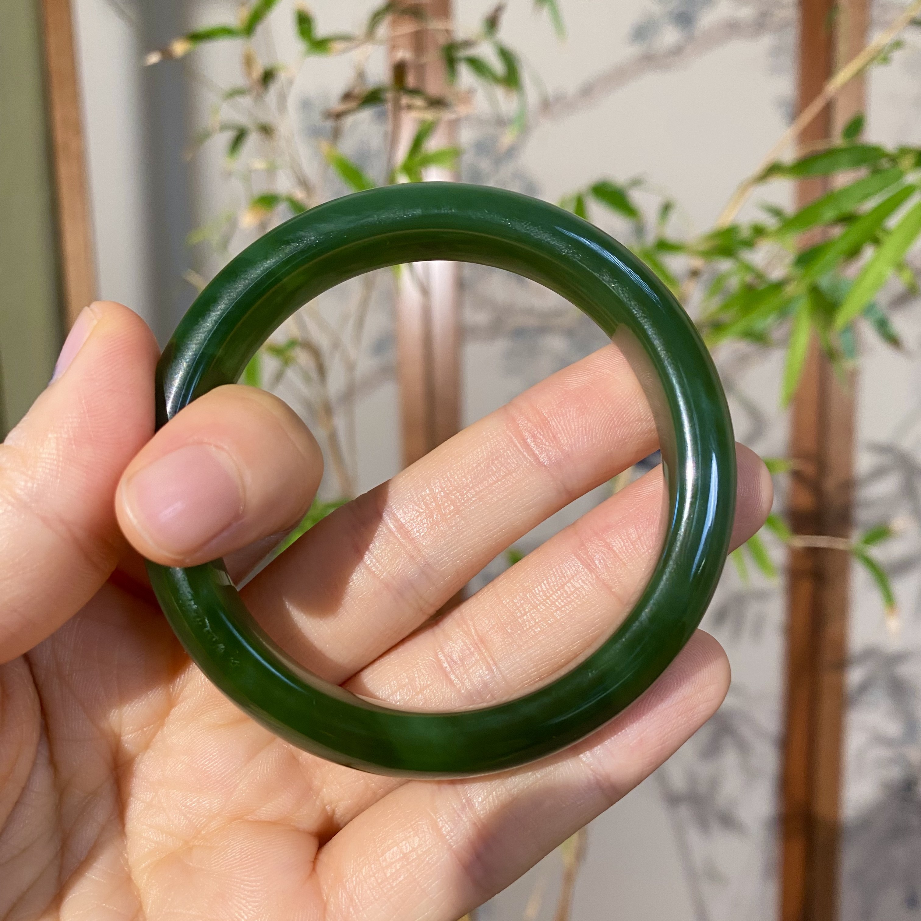 和田玉俄罗斯老坑料碧玉手镯【特价】