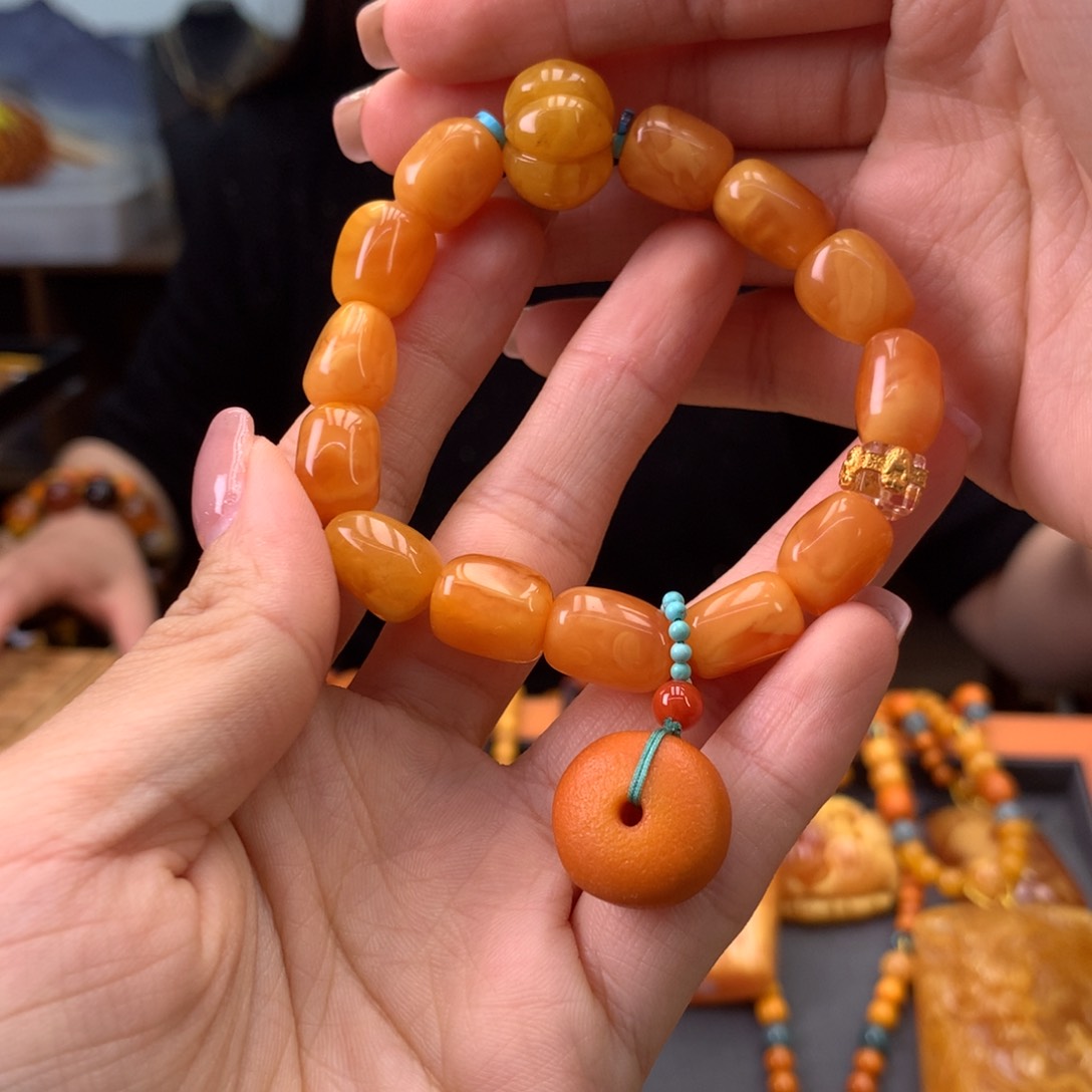 未镶嵌蜜蜡手串天然