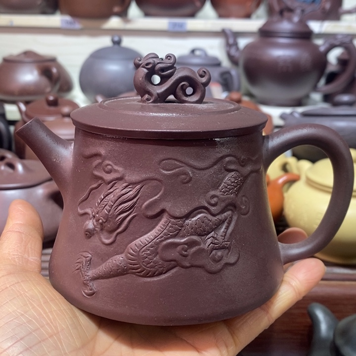 天***翼紫砂茶壶微瑕处理一把
