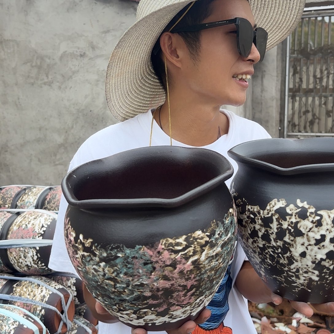油画两个色口径20高度18