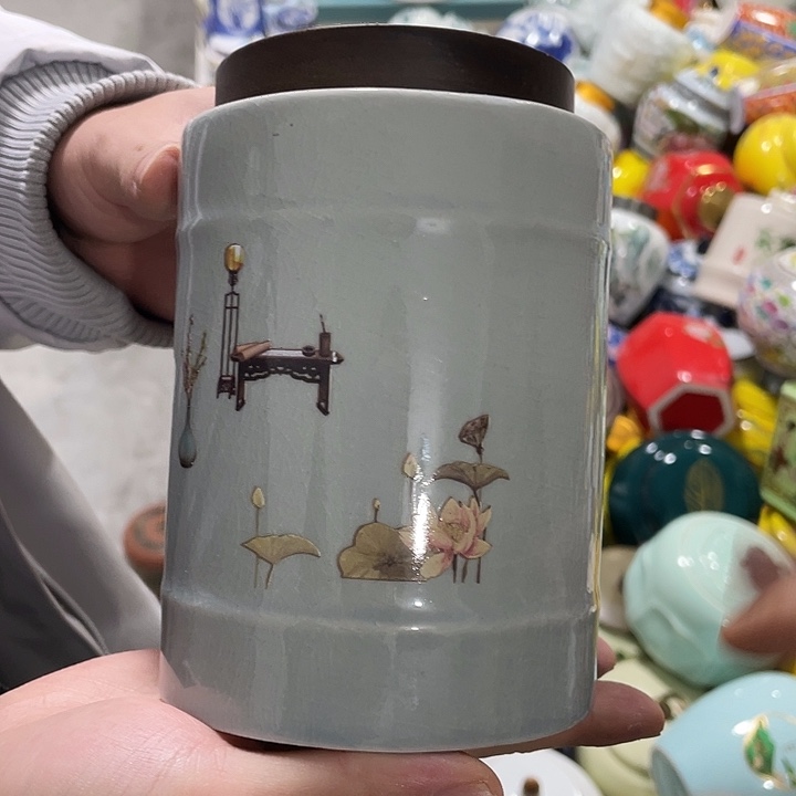 微瑕陶瓷茶叶罐密封罐