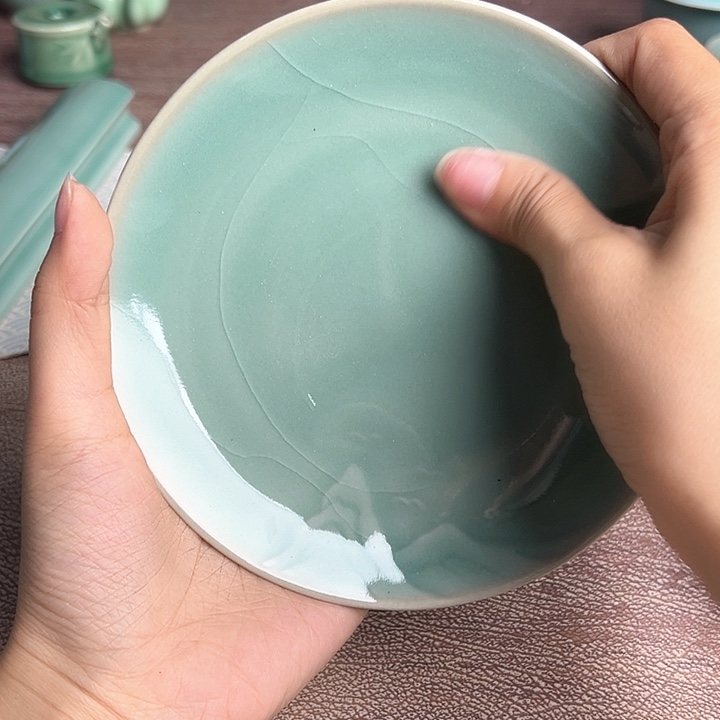 龙泉云间青瓷小米茶器