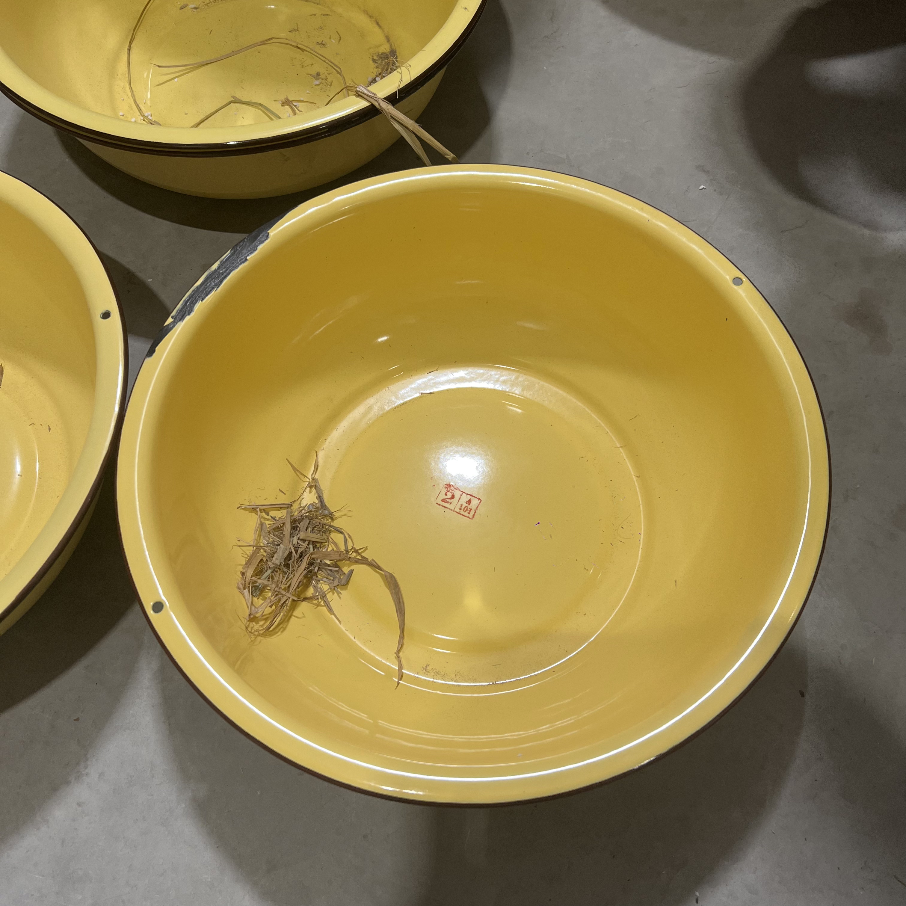 正品不规则搪瓷盆黄脸盆35公分