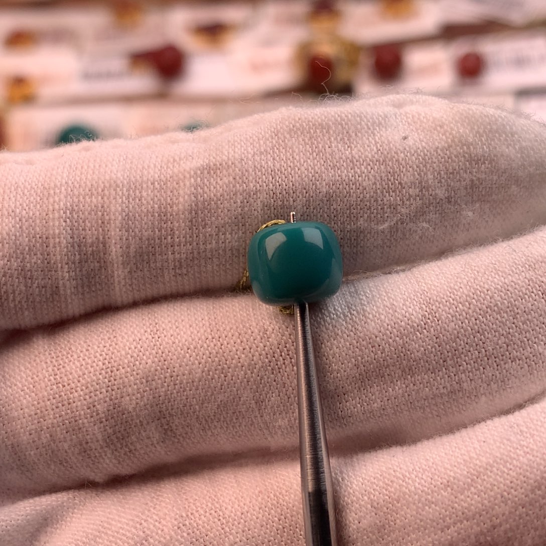 绿松石未镶嵌配饰蕊8.8*7.6