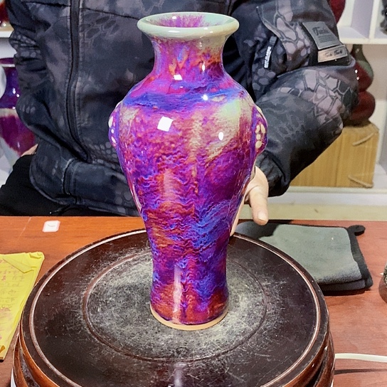 摆件尚峰钧窑作品瓶摆件