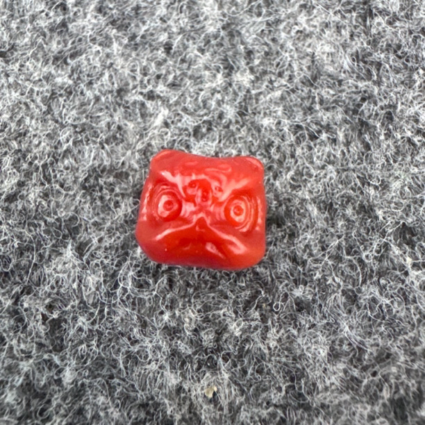 【茗静】南红雕刻龙虎醒狮瑞兽直径12高度10 孔1.5