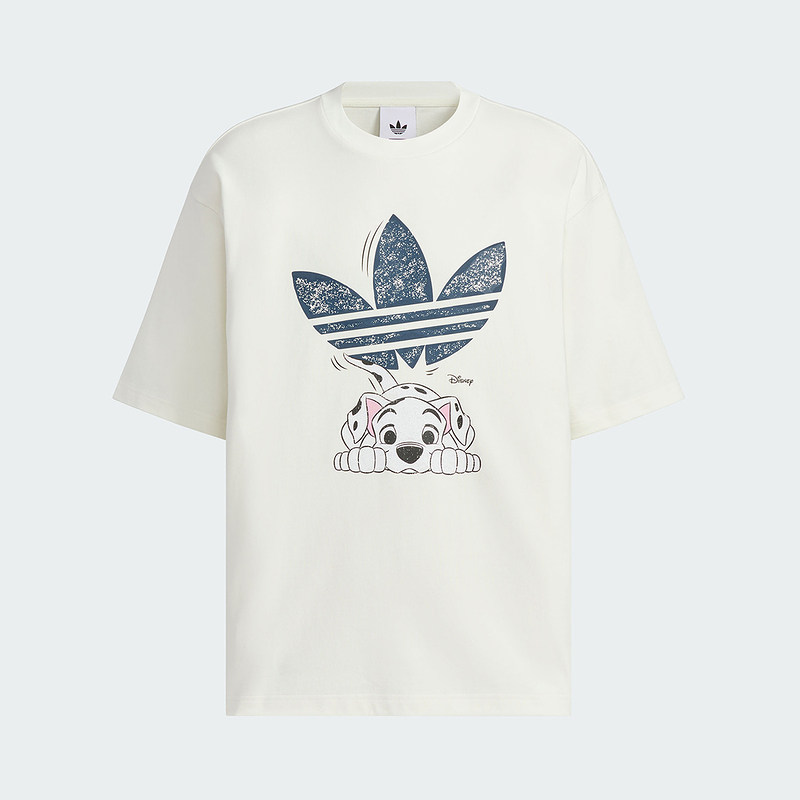 阿迪达斯/adidas三叶草迪士尼斑点狗联名运动休闲短袖T恤 KG6683