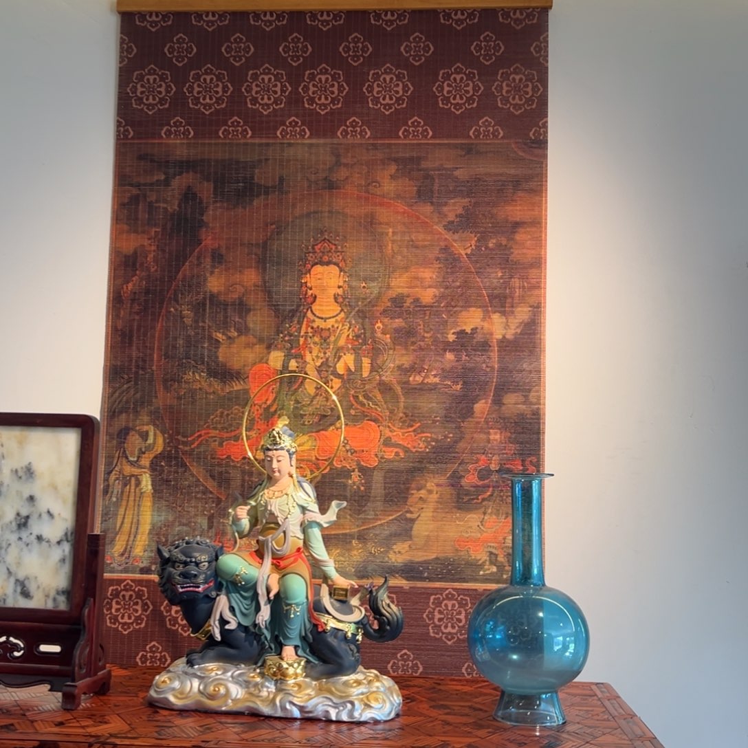 紫砂茶叶罐竹挂画竹制