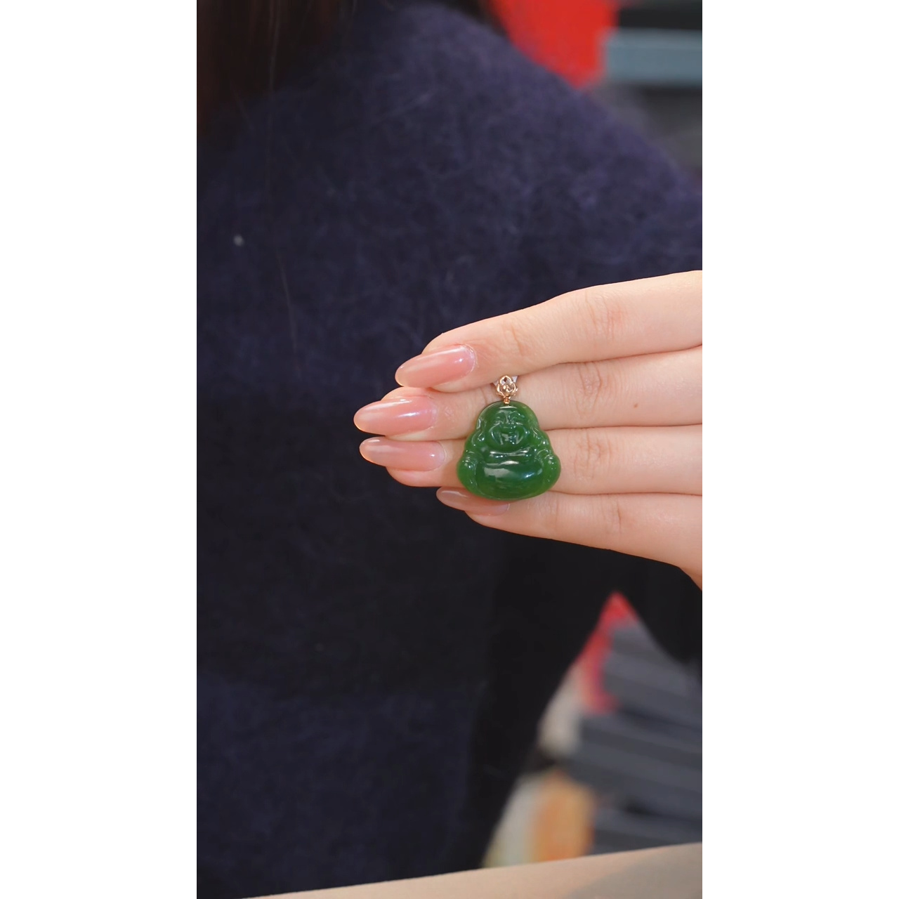 和田玉吊坠不含链18K金镶嵌多样性发@@N7044