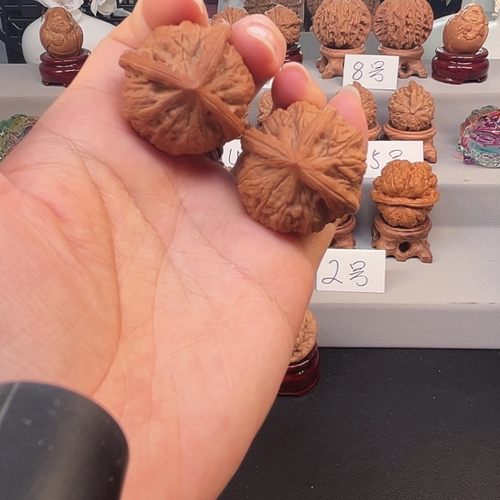 桃核把件33玉玺三棱