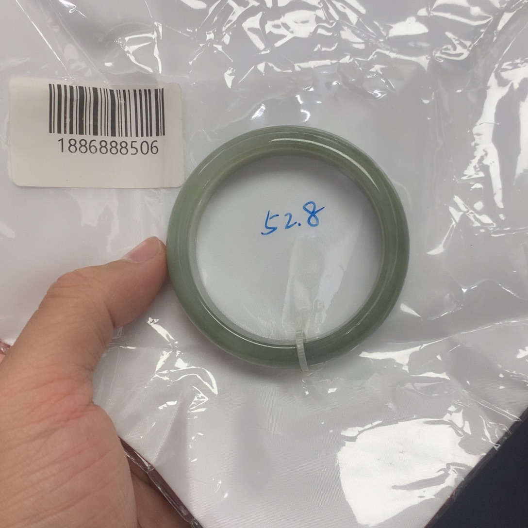 翡翠未镶嵌手镯52.8