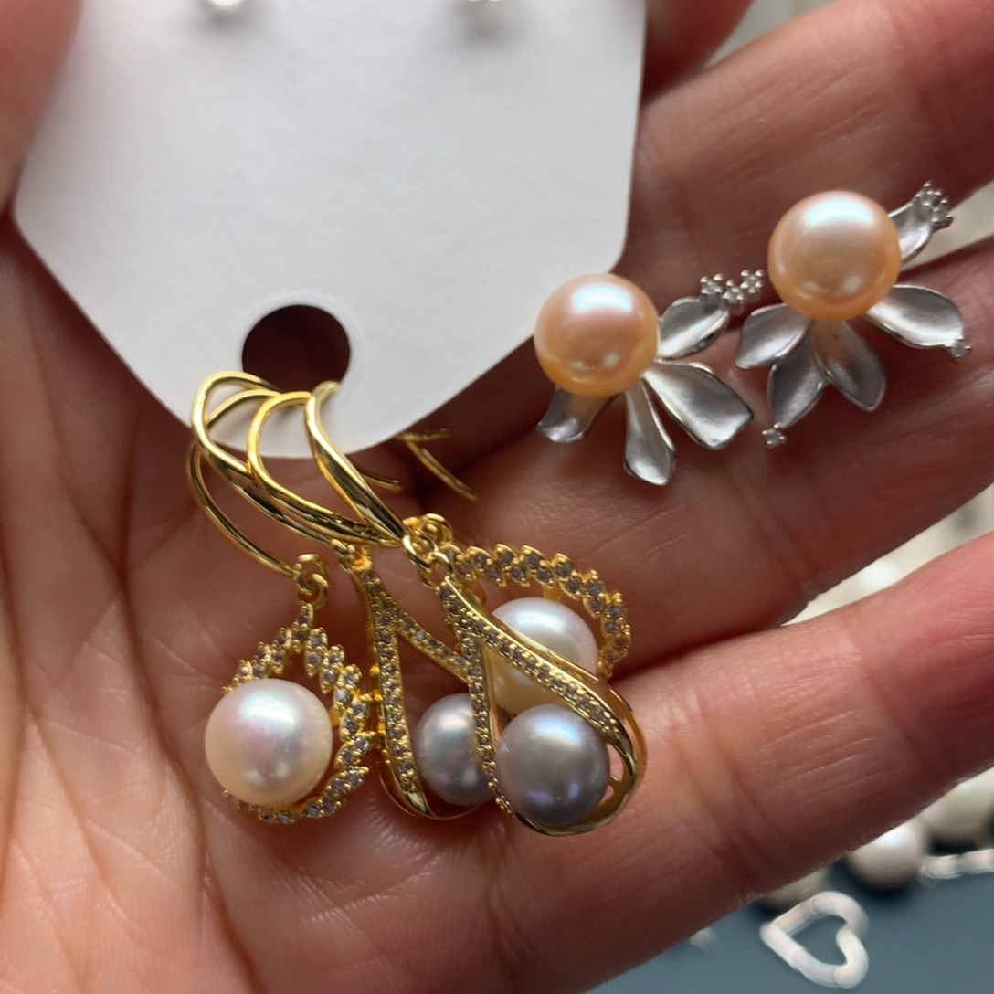 未镶嵌淡水珍珠耳饰