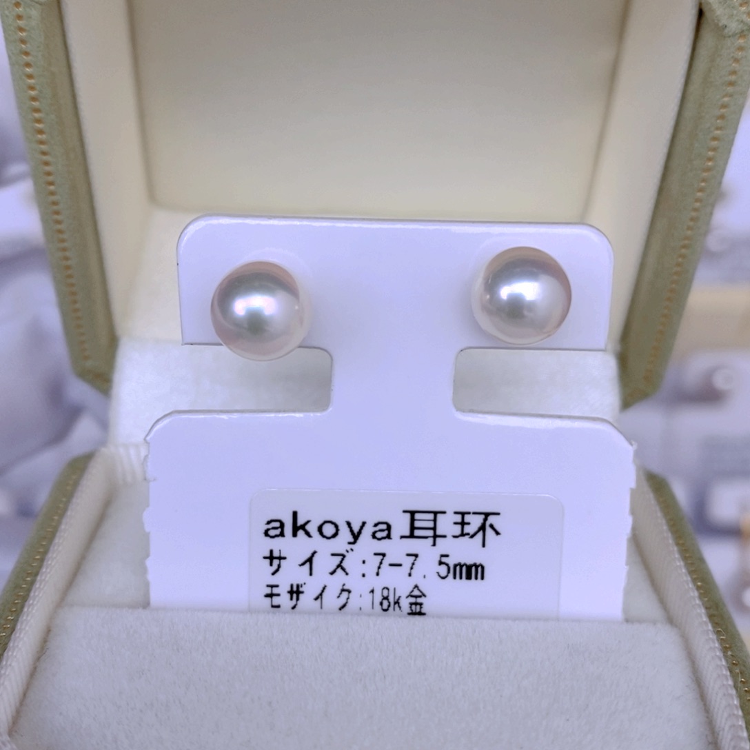 海水珍珠耳饰18K金镶嵌