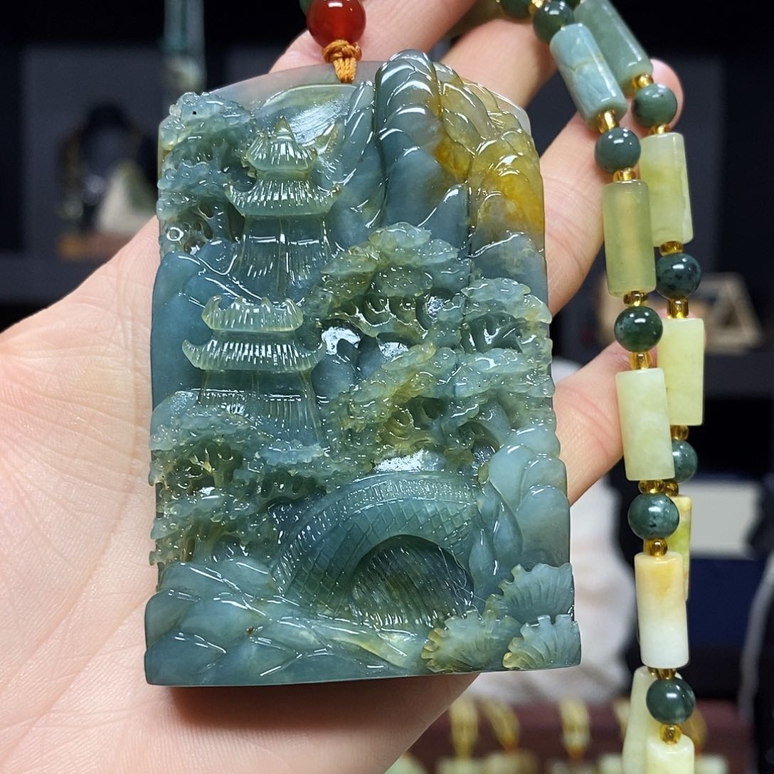 岫玉挂件吊坠未镶嵌