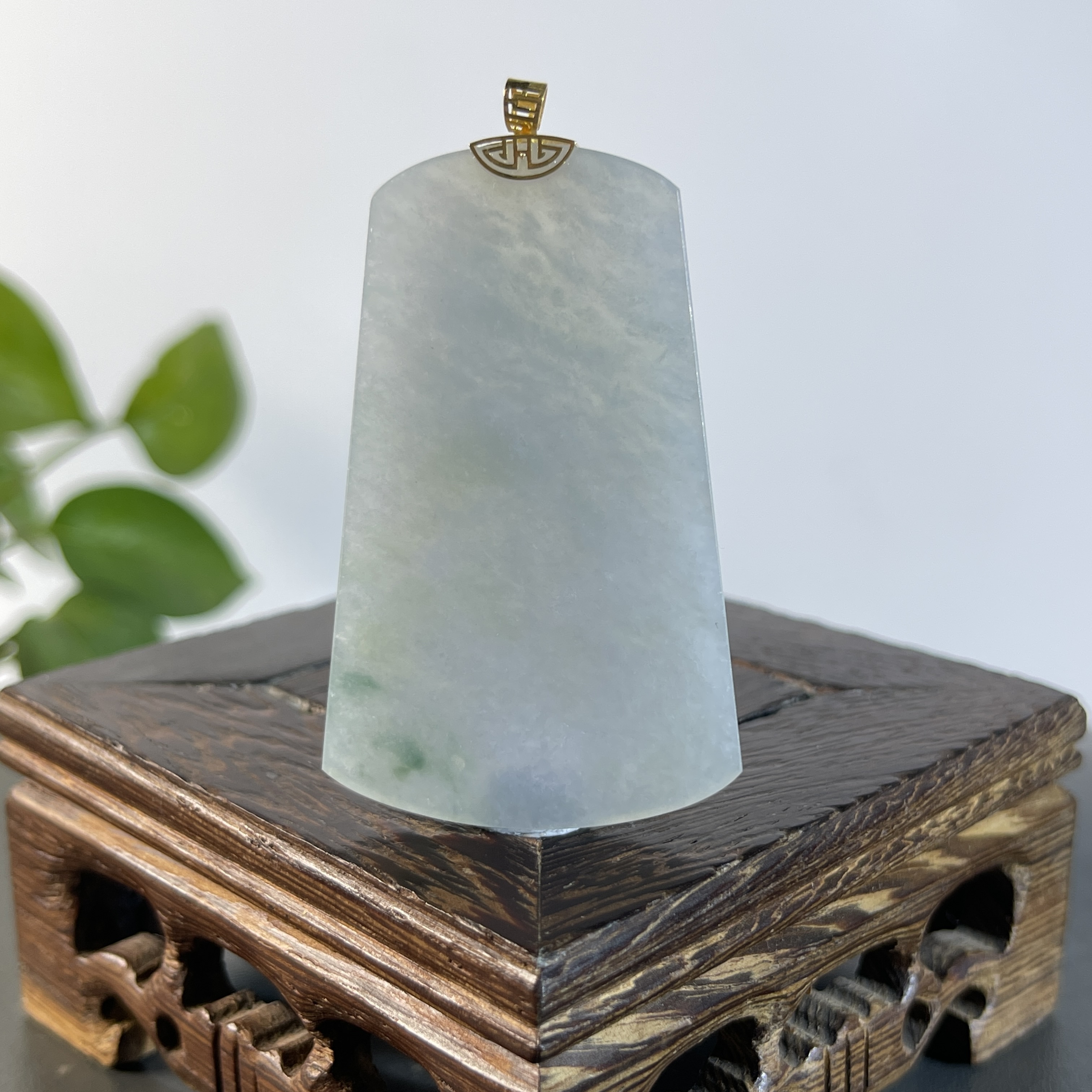 JSB25-90   天然缅甸翡翠A货  18K扣头无事牌