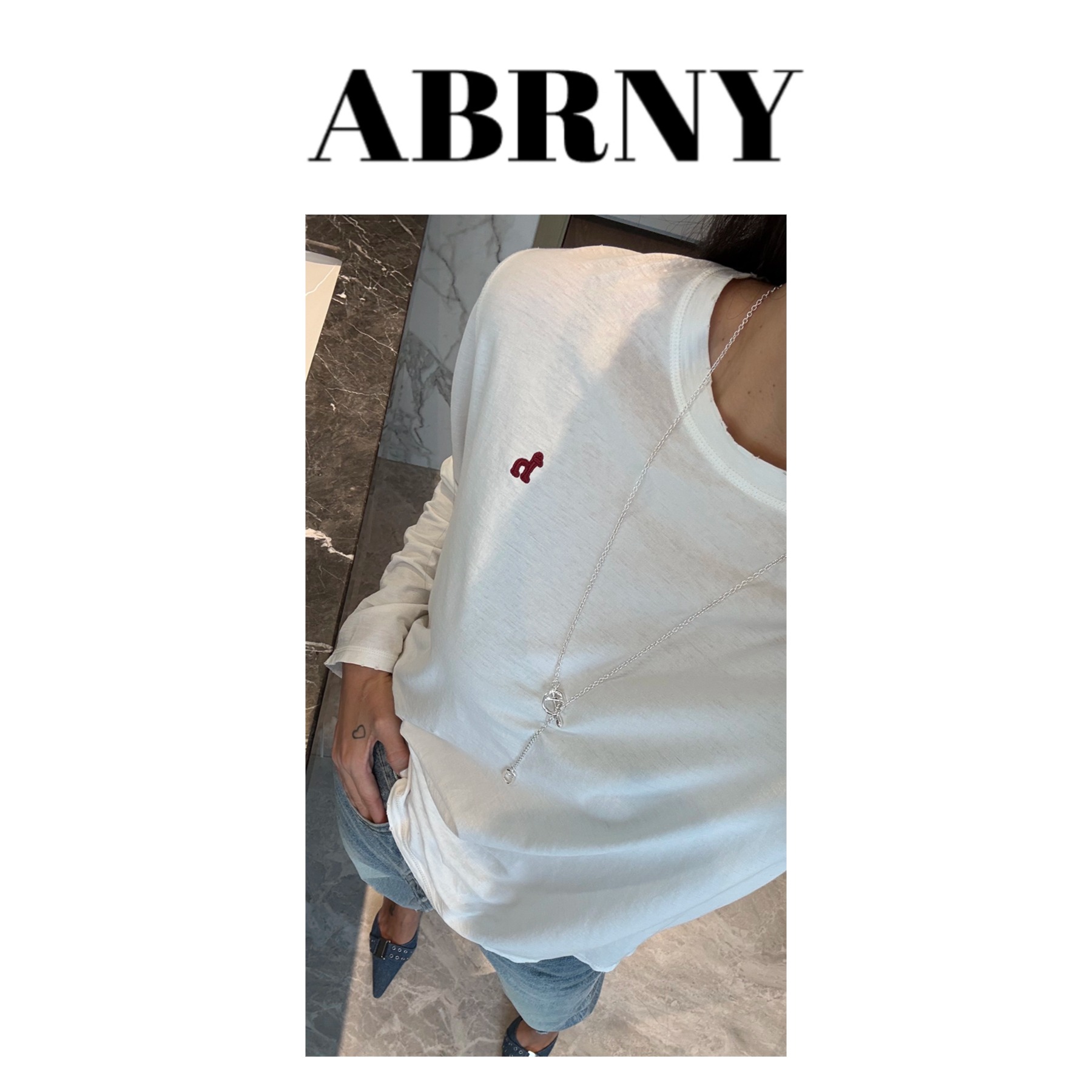 许小黑【泰迪T】秋季韩国棉圆领刺绣磨破长袖T恤上衣百搭潮流6012