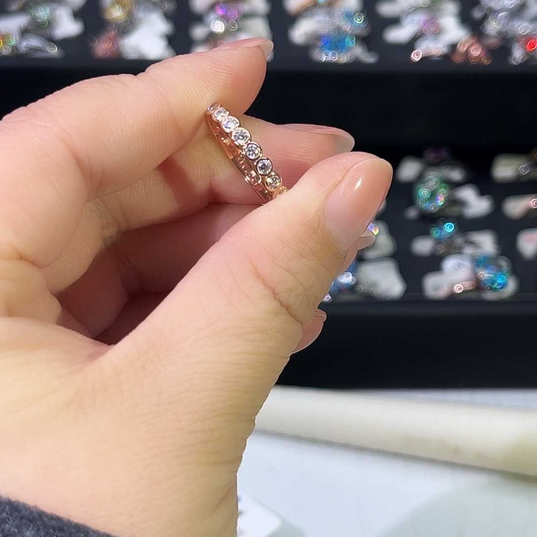 莫桑石非金属K枚泡泡满钻排戒-20