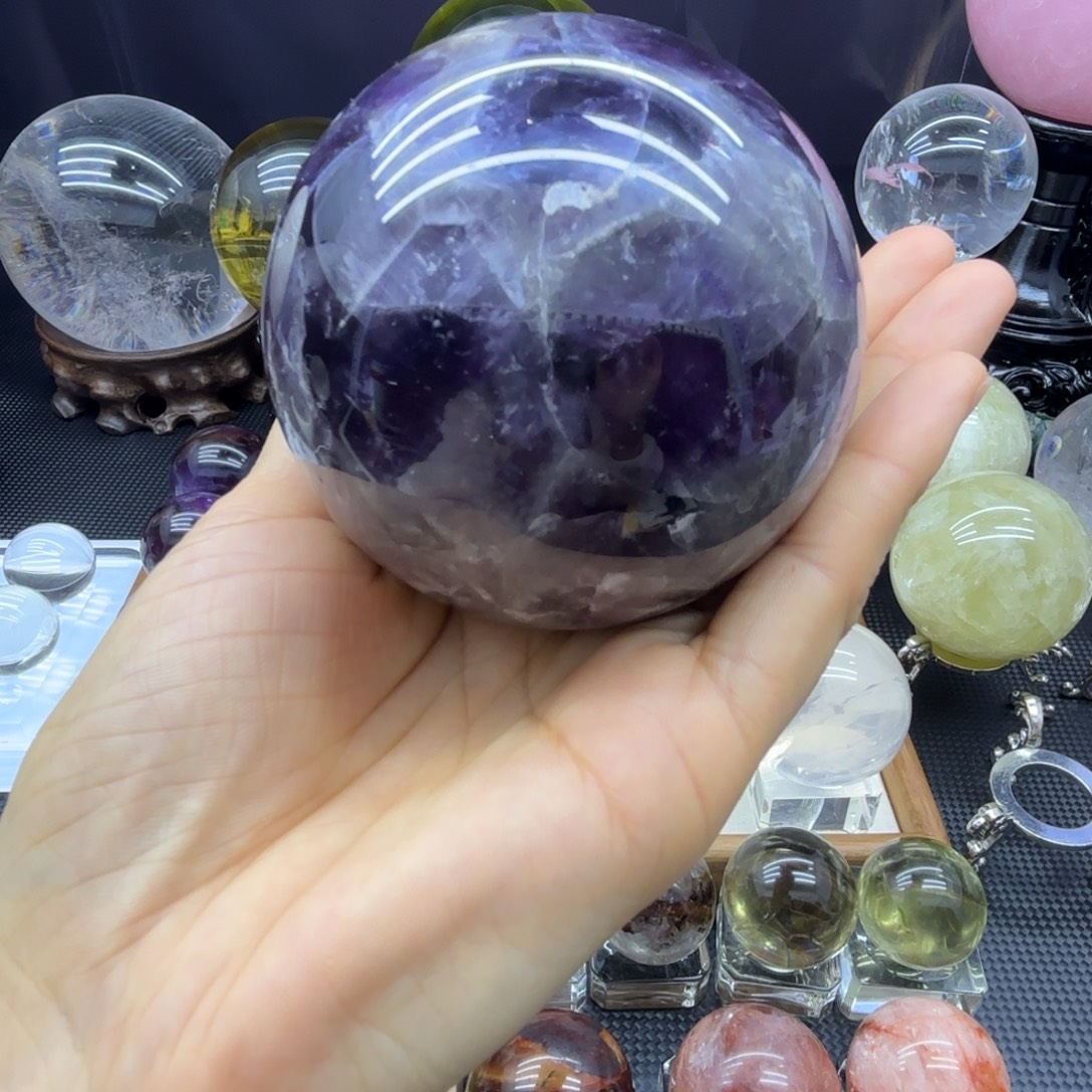 银S925镶嵌紫晶珠宝半成品8公分