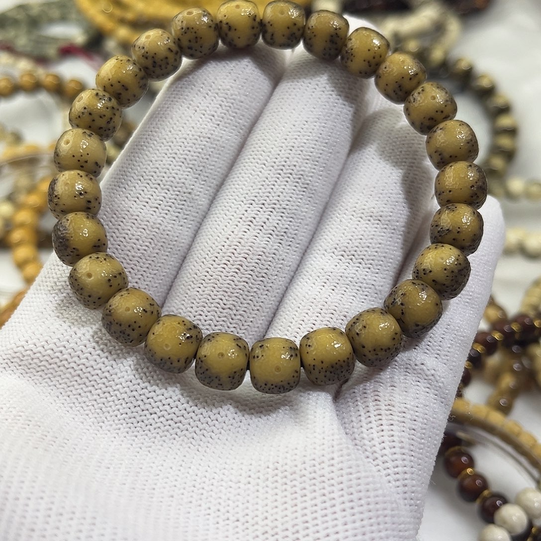 吊坠星月菩提全玉化锤纹