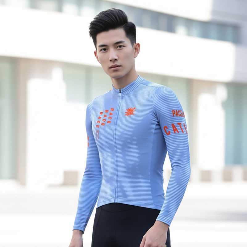 「年终狂欢-男士薄绒」守护之眼竞赛版秋冬骑行服透气长袖紧身