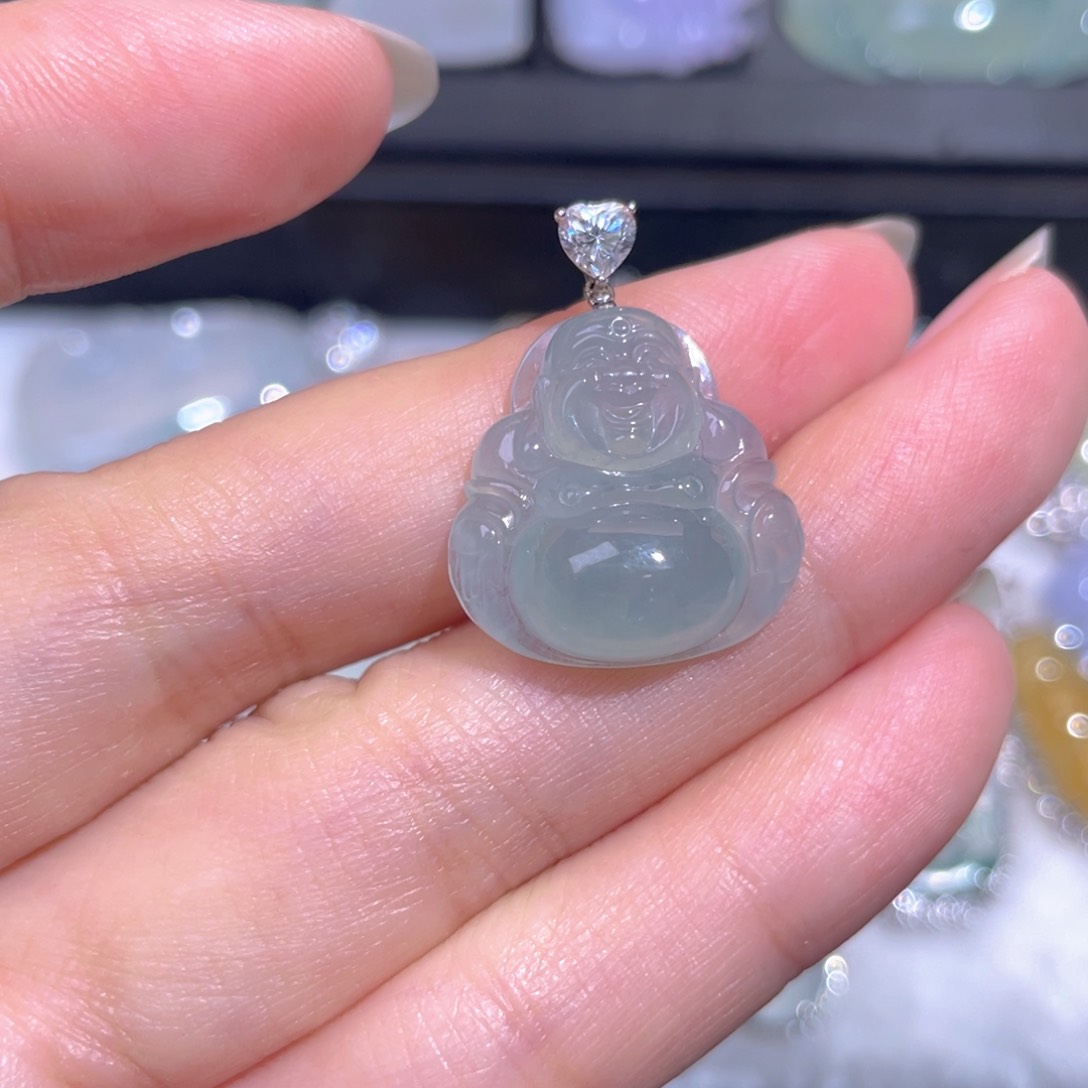 颈饰18K金镶嵌翡翠翡翠