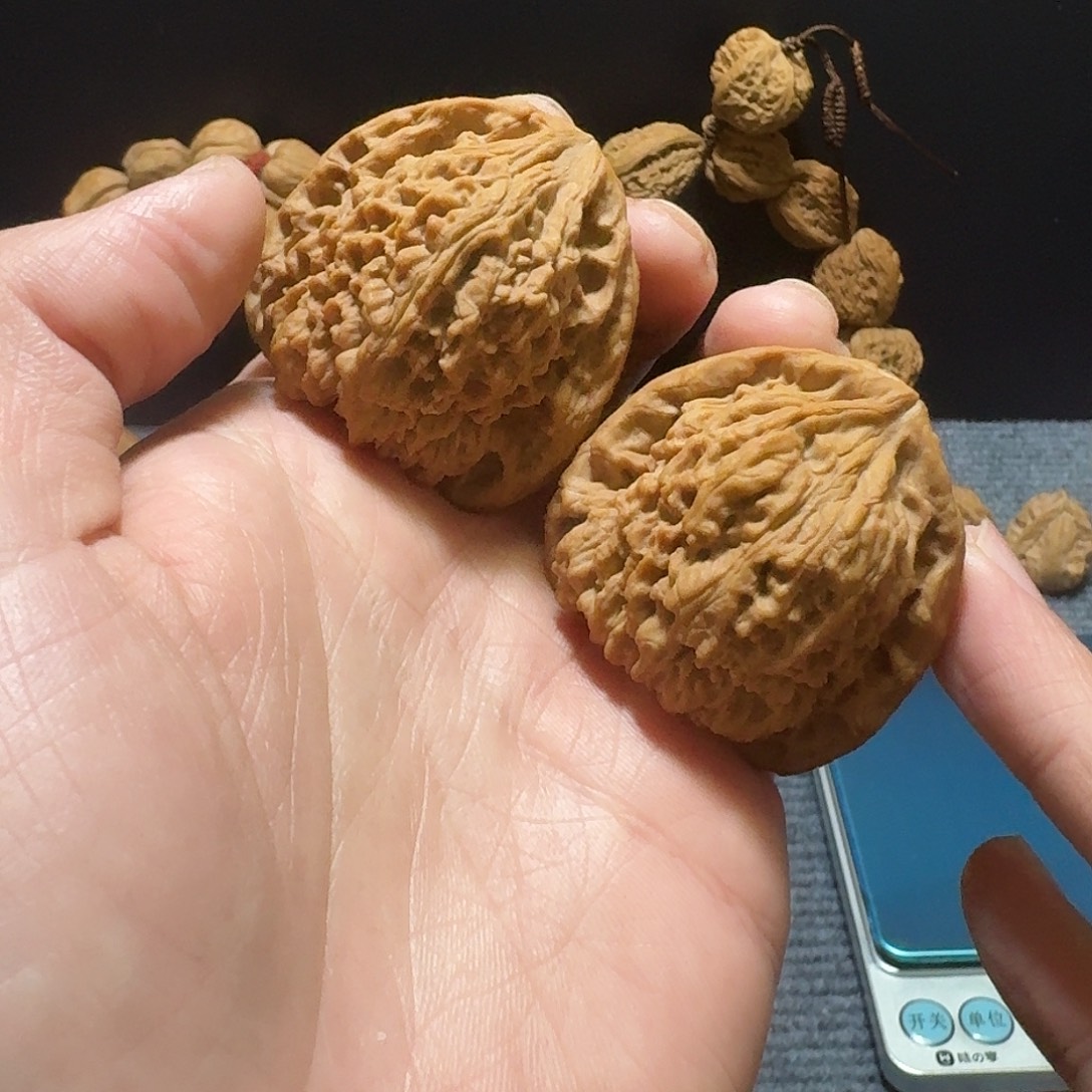 把件文玩核桃三角将全品同尺45