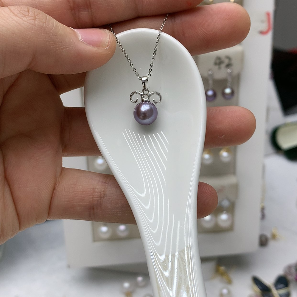 【闪购商品】淡水珍珠吊坠(赠链)银S925镶嵌