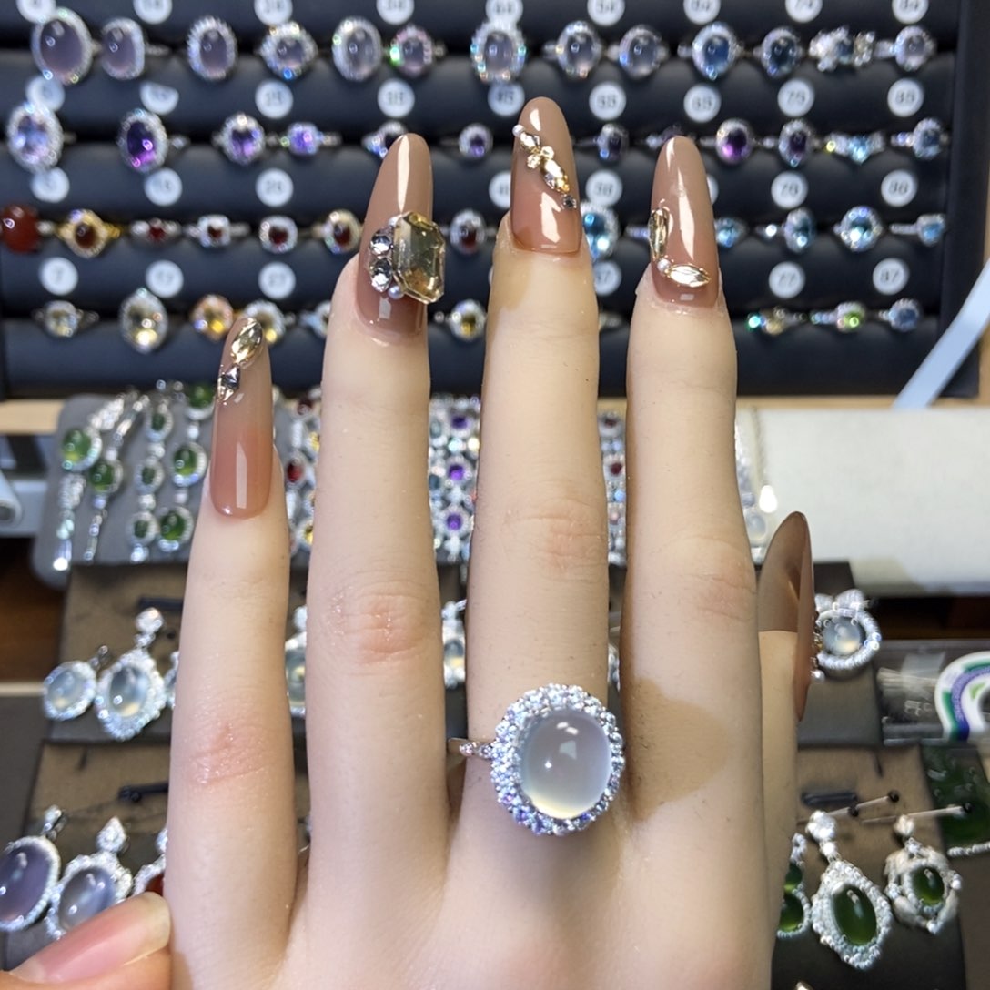 银S925镶嵌蛇纹石玉手镯摔****屎