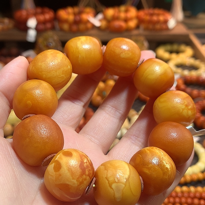 蜜蜡未镶嵌手串蜜蜡手串