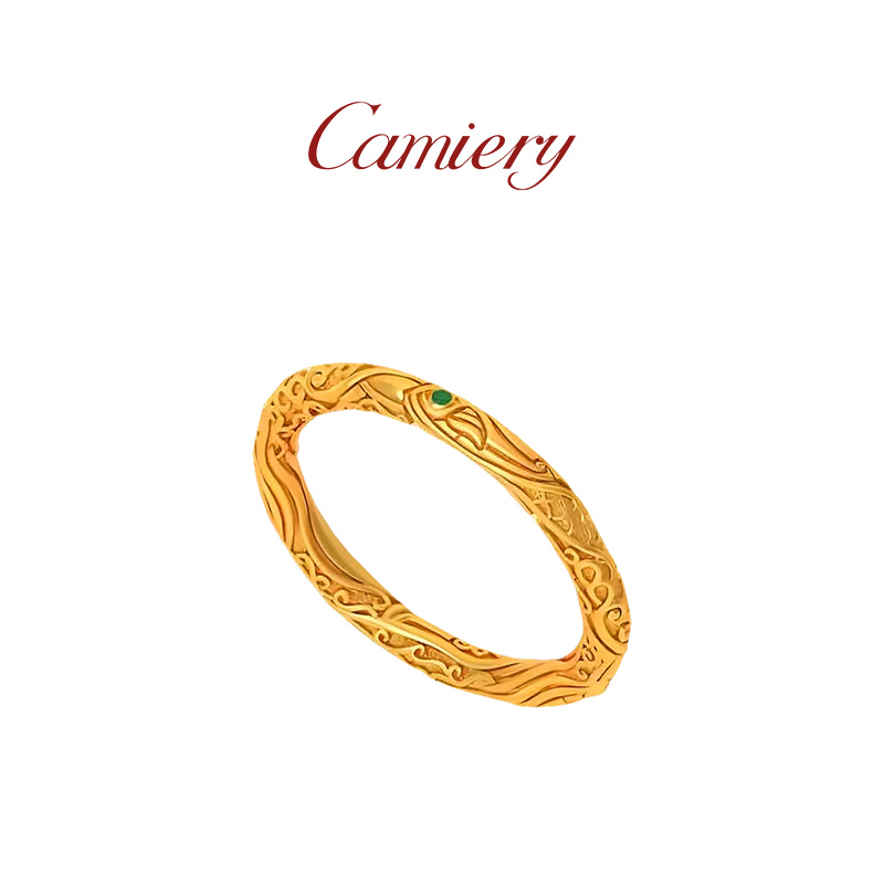 CAMIERY/卡美瑞 哪吒同款新中式轻奢经典乾坤圈戒指