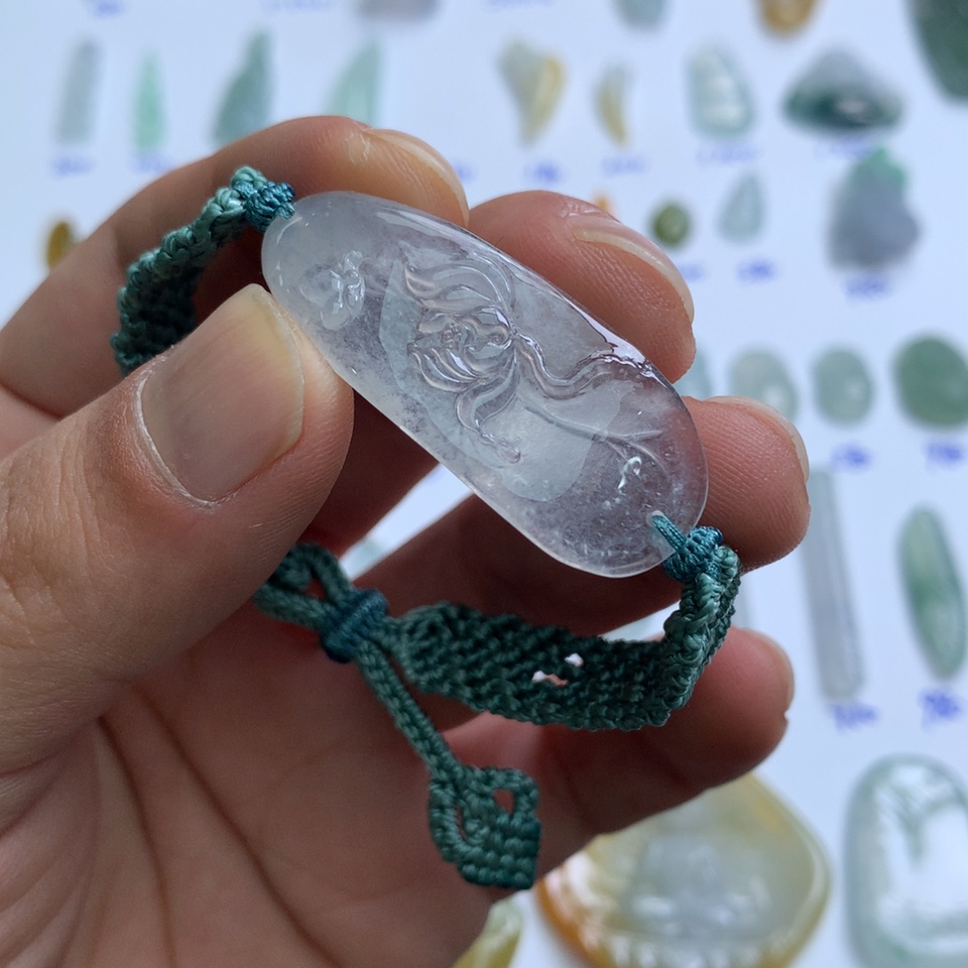 翡翠颈饰未镶嵌天然翡翠Ａ货