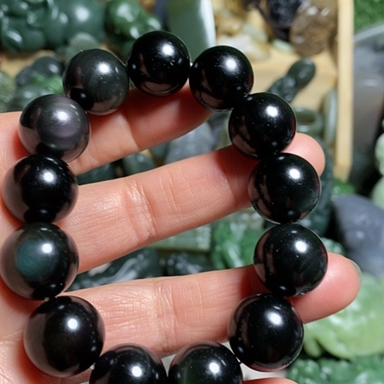 【闪购商品】黑曜岩手链未镶嵌