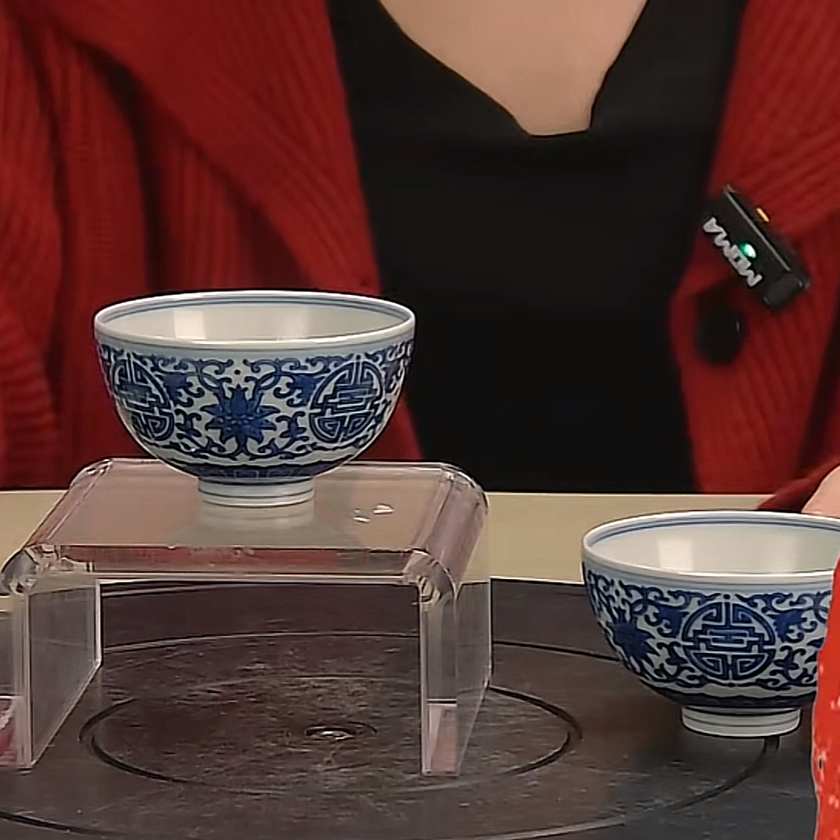 收藏/古玩清青花缠枝花卉对杯