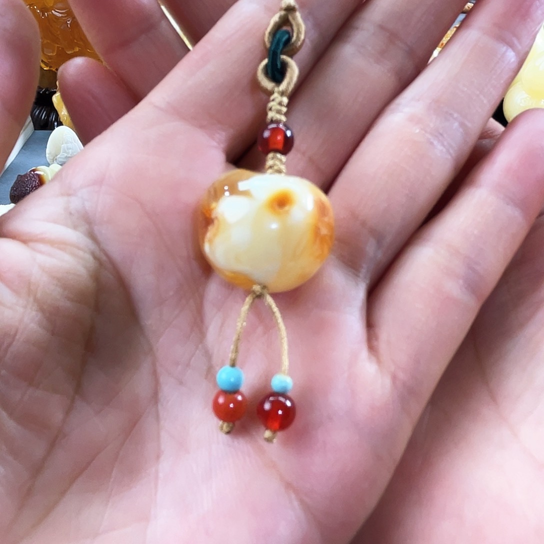 琥珀颈饰未镶嵌蜜蜡手机挂