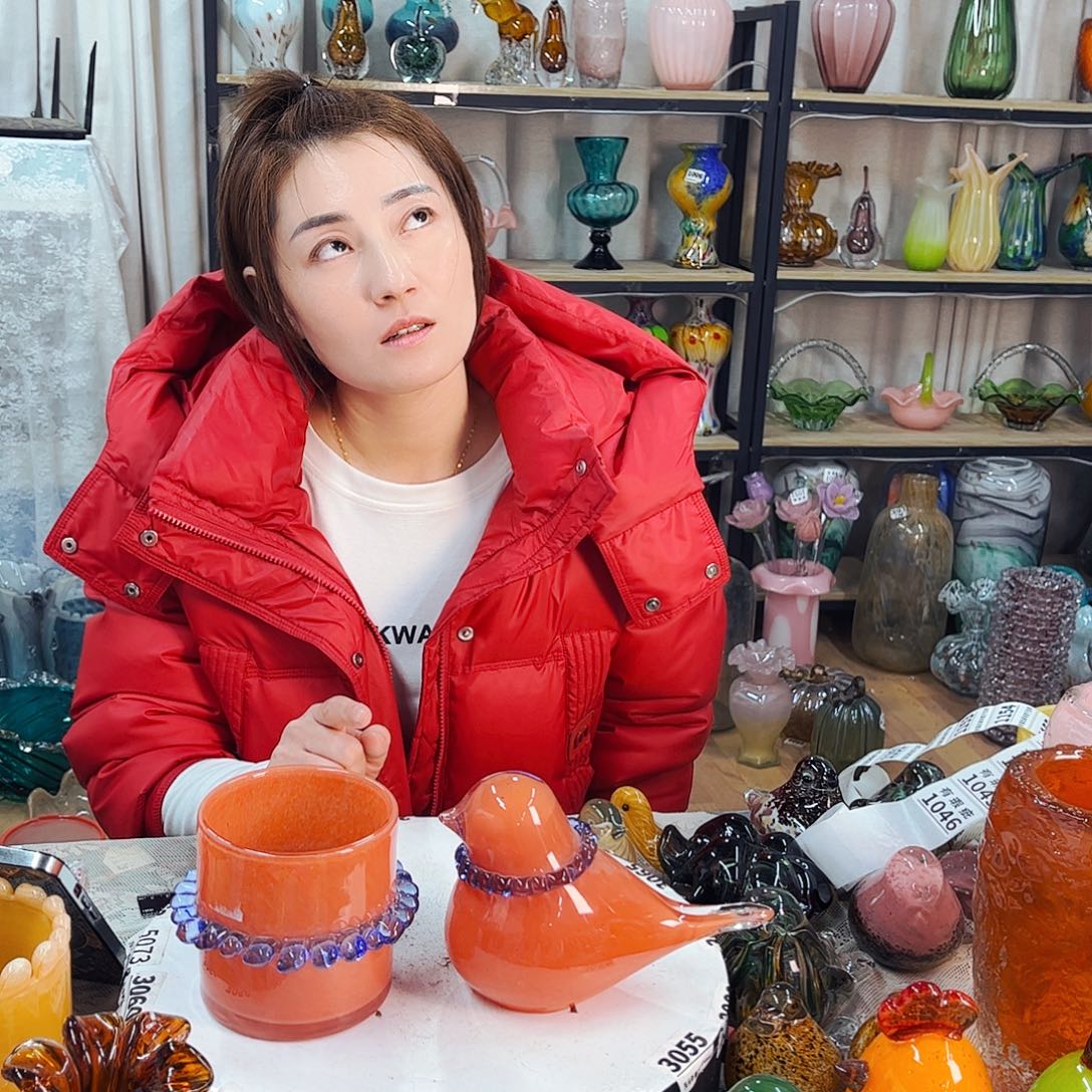 1瓶1鸟 家悦琉璃工艺品不完美