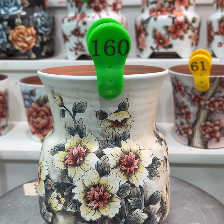 白***子花盆紫砂水晶花盆160