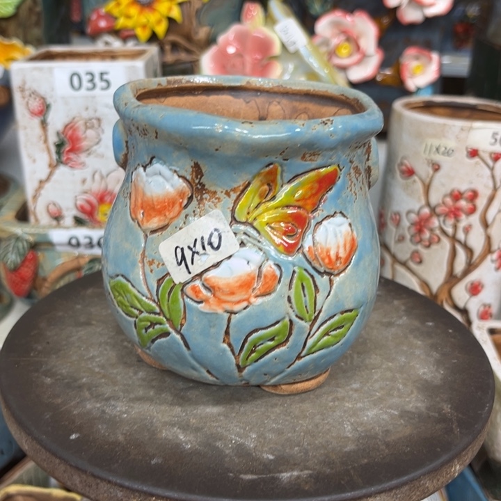 紫砂花盆粗陶材质多肉花盆