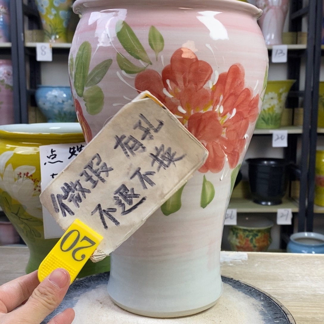 景德镇手工手绘陶瓷花盆