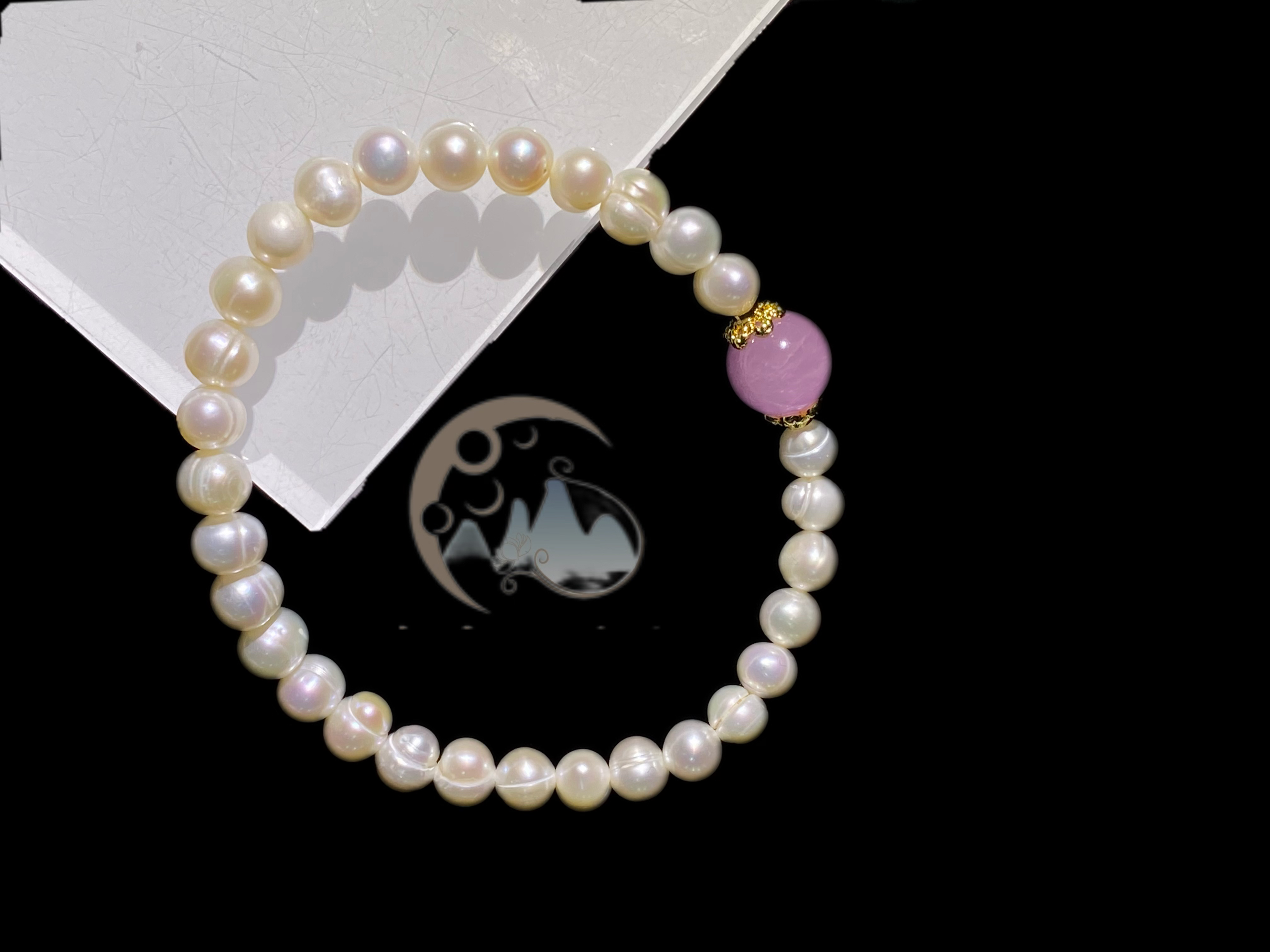 珍珠紫锂辉搭配手链