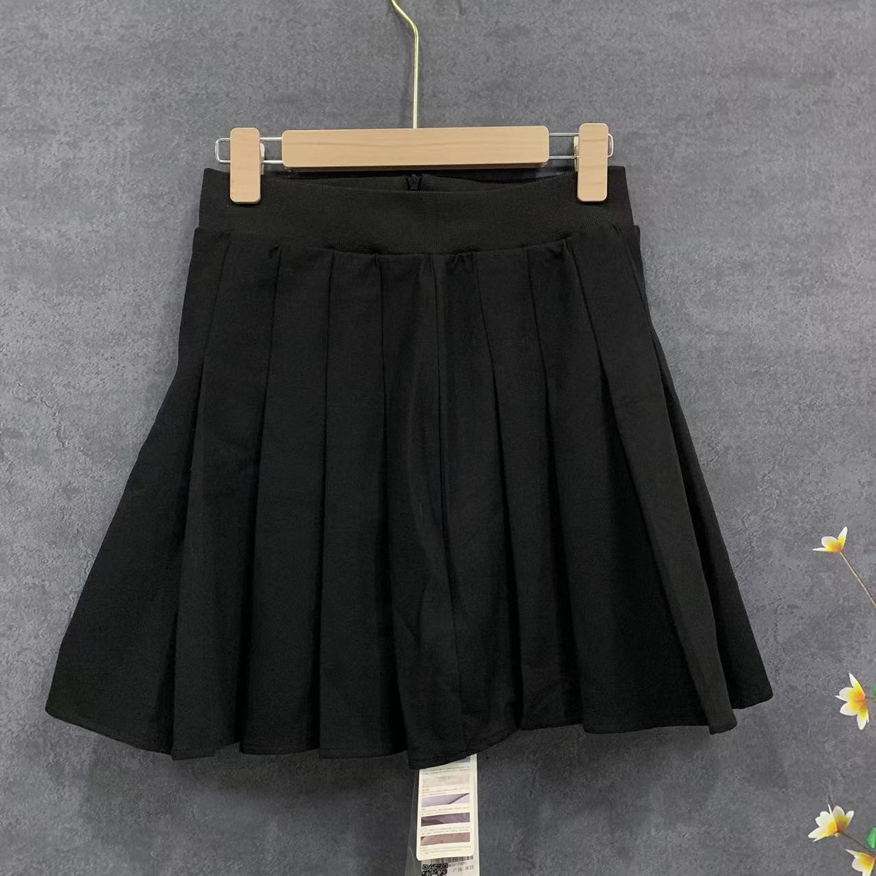 G2012【春夏新款】时尚黑色百搭款百褶裙