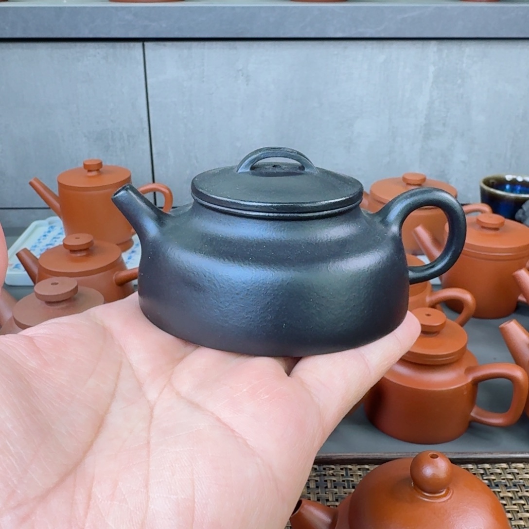 紫砂茶壶微瑕朱泥捂灰承瑞