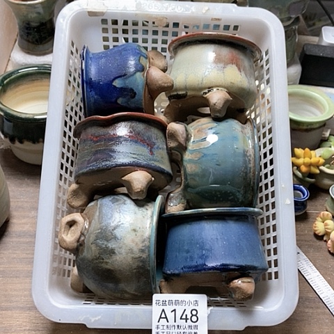 紫砂花盆148微瑕品口径6厘米左右口不圆