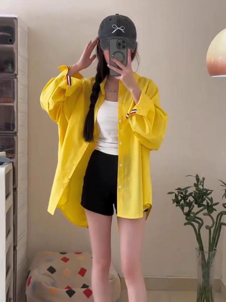 （柚子同款）MZ早秋新款设计感休闲宽松背扣衬衫652