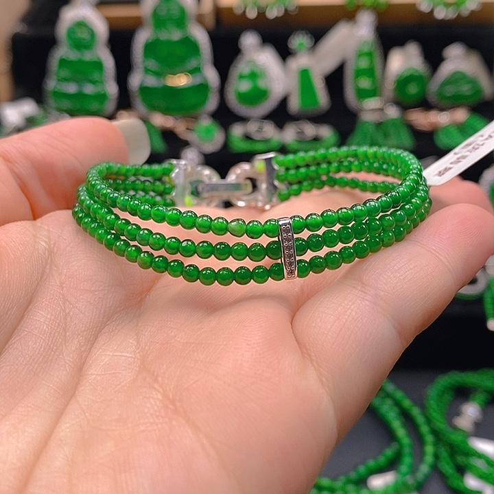 翡翠未镶嵌手链27556