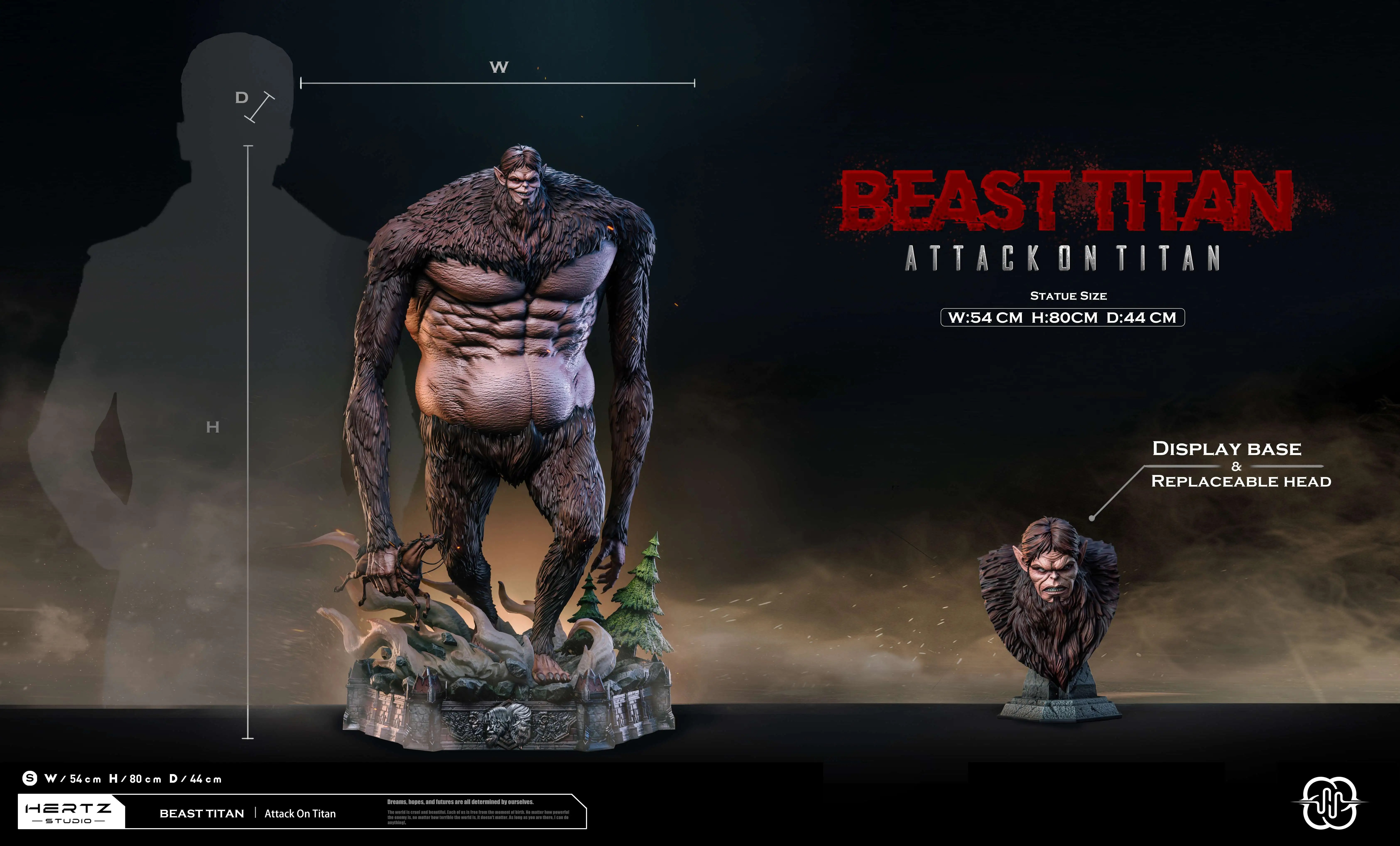 jc模玩 Hertz 兽之巨人 吉克 兽巨进击的巨人GK限量手办雕塑模型