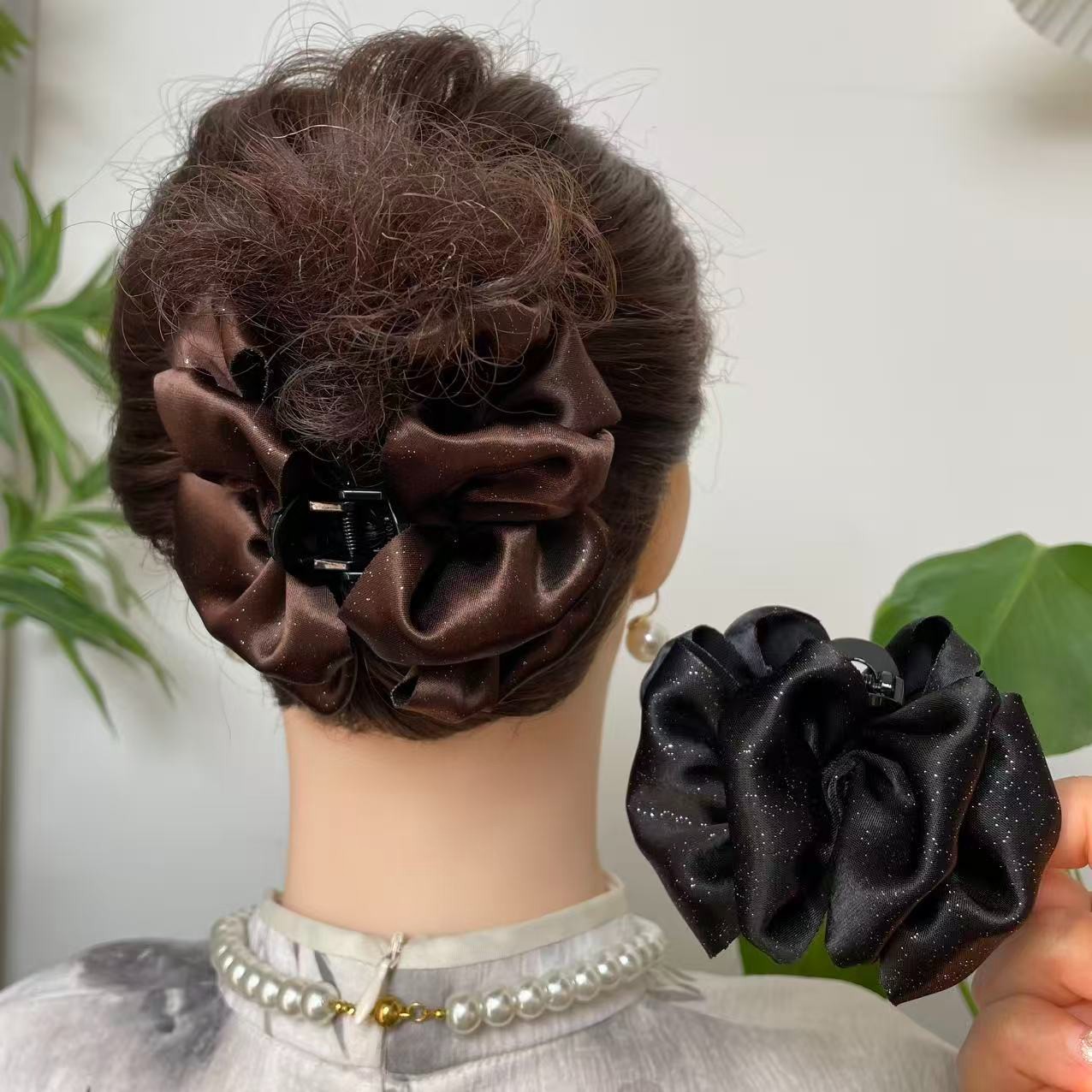 诗泊雅 原创设计复古风休闲风7厘米抓夹