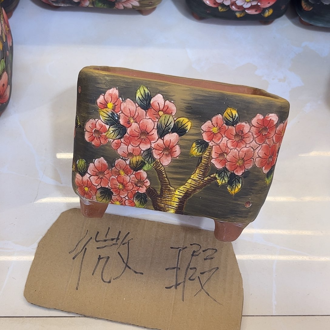 景德镇炫彩手绘口14*10.5高11.5