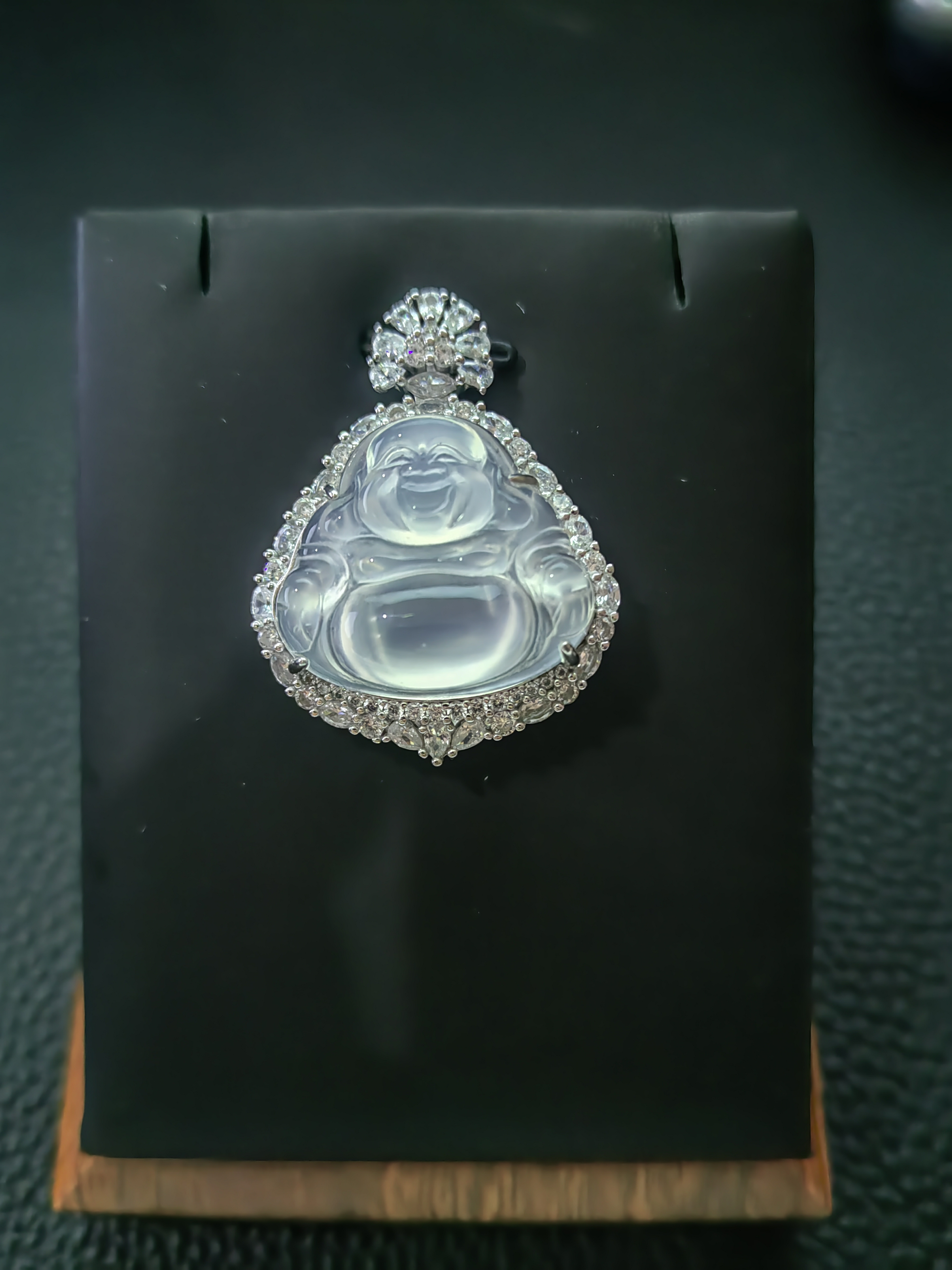 吊坠925银 开花白色佛公吊坠