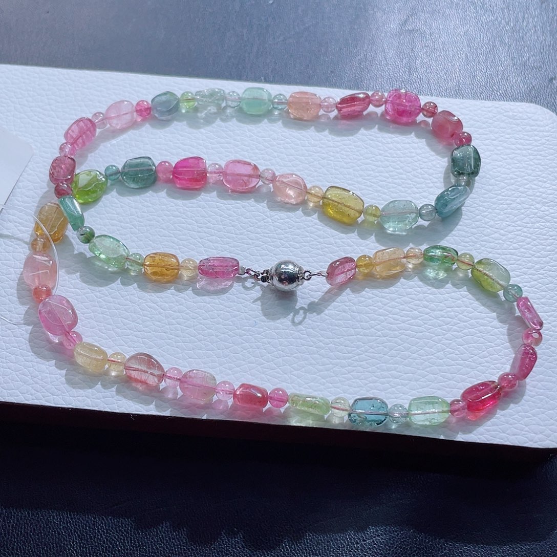 碧玺未镶嵌手链碧玺项链